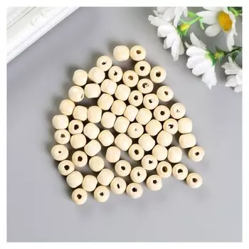 Набор бусин для творчества дерево "Натуральный" 50 гр 1х0,9 см