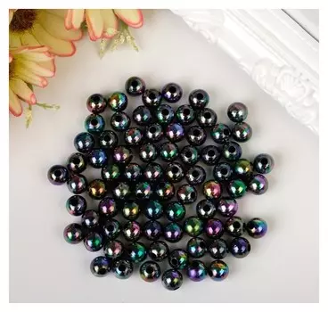 Набор бусин для творчества пластик "Бензиновый" набор 20 гр 0,8х0,8 см