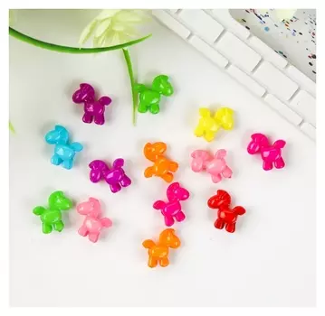 Набор бусин для творчества пластик "Яркие лошадки" набор 60 шт 1,5х1,5х0,6 см