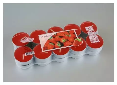 Набор чайных свечей ароматизированных «Клубника», 20 штук