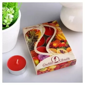 Набор чайных свечей ароматизированных Тропические фрукты