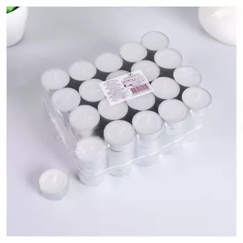 Набор чайных свечей белых 100 шт