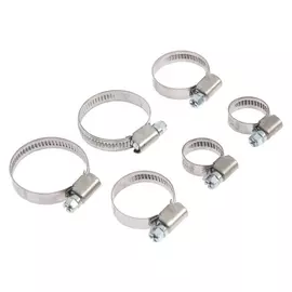 Набор червячных хомутов Zein Engr, D=12-20, 20-32, 25-40 мм, ширина 9 мм, нерж сталь, 6 шт
