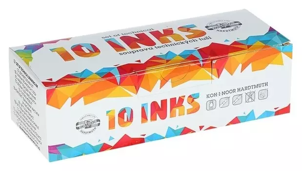 Набор цветной туши Koh-i-noor 10 цветов