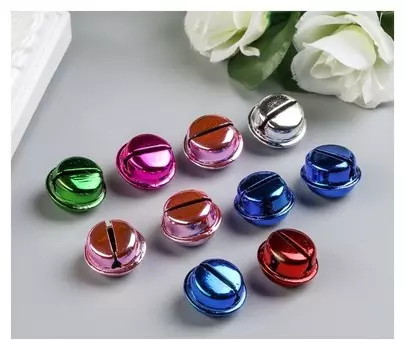 Набор декора для творчества "Колокольчики цветные" набор 10 шт 1х2х2 см