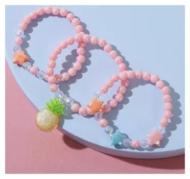 Набор детских браслетов "Выбражулька" ананас, цветные