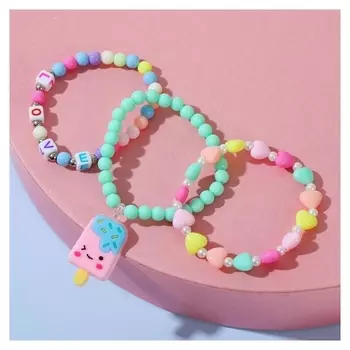 Набор детских браслетов "Выбражулька" эскимо, цветные