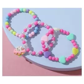 Набор детских браслетов "Выбражулька" трио, единорог, цветные