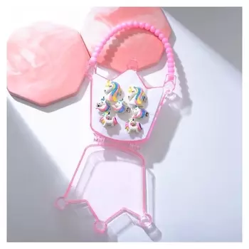 Набор детских колец "Выбражулька" корона, 7шт, форма цветное, безразмерное