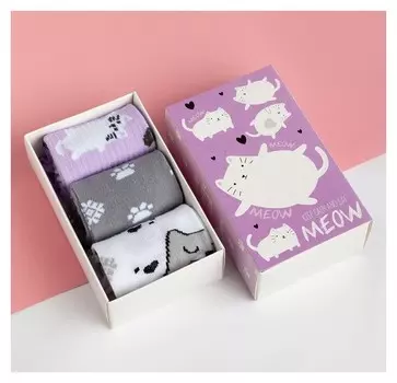 Набор детских носков Kaftan "Котик" 3 пары, р-р 16-18