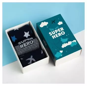 Набор детских носков Kaftan "Super Hero" 3 пары, р-р 14-16