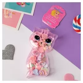 Набор детский для создания украшений "Выбражулька" 40 элементов, кошечка