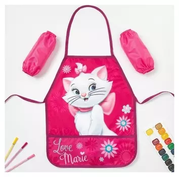Набор детский для творчества "Мари", коты аристократы (Фартук 49 х 39 см и нарукавники)
