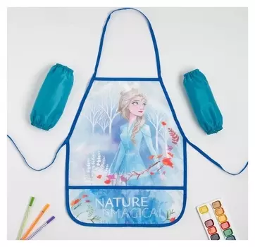 Набор детский для творчества "Narure", холодное сердце (Фартук 49х39 см и нарукавники)