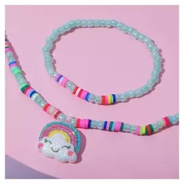 Набор детский "Выбражулька" 2 пред-та: бусы, браслет, радуга, цветной