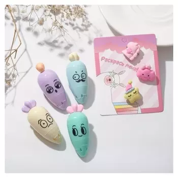 Набор детский "Выбражулька" 4 предмета: 3 значка, фломастер, лама в очках, цветной