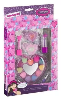 Набор детской декоративной косметики Eva Moda Помады, кисточки, блеск, тени, зеркальце