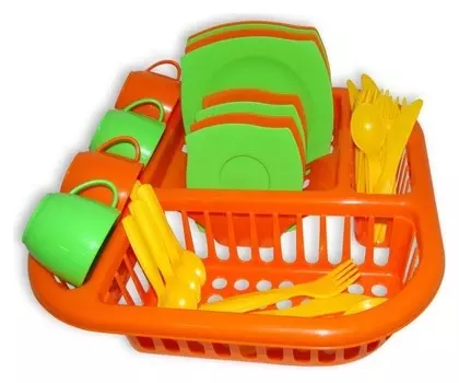 Набор детской посуды с сушилкой на 4 персоны Алиса