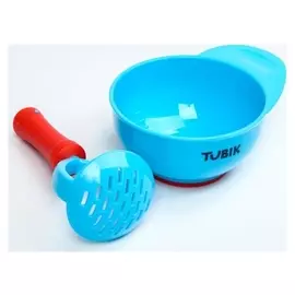 Набор детской посуды «Спутники тарелкус и мялкус»: миска с прибором для измельчения Tubik