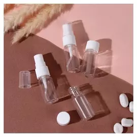 Набор для хранения, 4 бутылочки, цвет белый