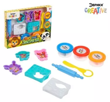 Набор для лепки «Весёлые зверята»