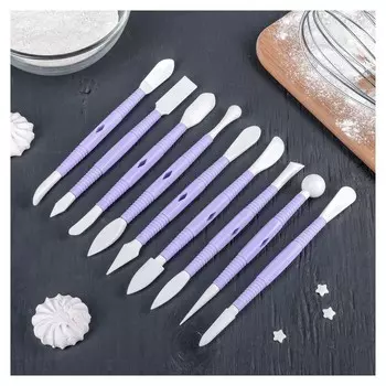 Набор для моделирования кондитерских украшений, 9 шт