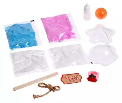 Набор для опытов «Новогодние бомбочки», кексик и звезда, в пакете