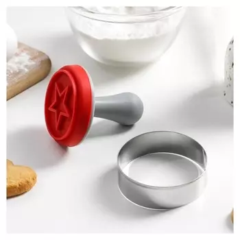 Набор для приготовления печенья «Звезда», 2 шт: печать и форма для вырезания