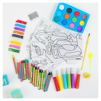 Набор для рисования "Гонки" в пакете