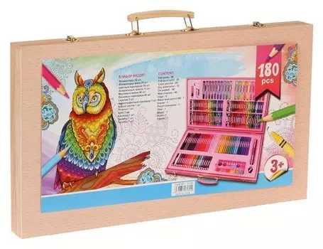 Набор для рисования в деревянном пенале