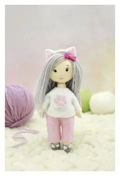 Набор для создания куклы из фетра «Девочка - котёнок»