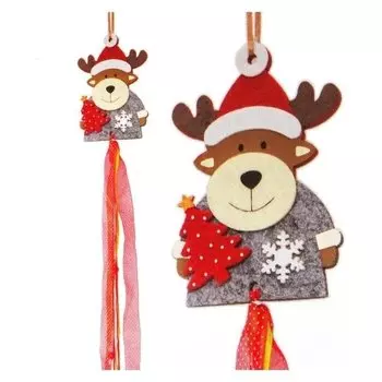 Набор для создания новогодней подвески «Олень с ёлочкой»