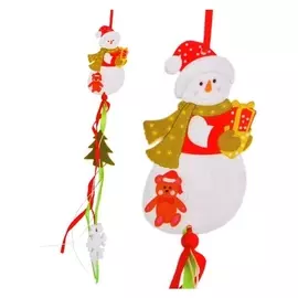 Набор для создания новогодней подвески «Снеговик с подарками»