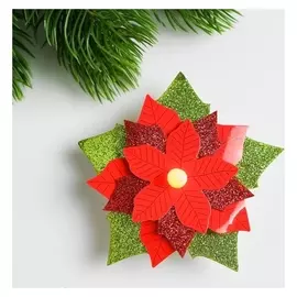 Набор для создания новогодней подвески со светом «Цветок»