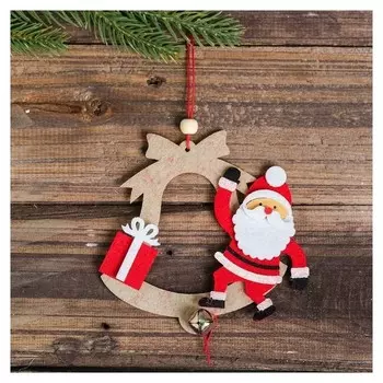 Набор для создания подвесной ёлочной игрушки из фетра «Дед мороз в танце»