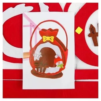 Набор для создания сумочки из фетра «Снеговик и снежинка»