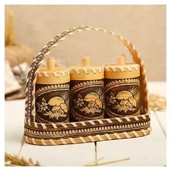 Набор для специй «Корзинка», береста