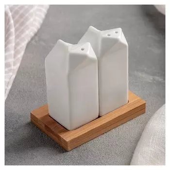 Набор для специй «Пакет», 2 шт: солонка и перечница, на подставке