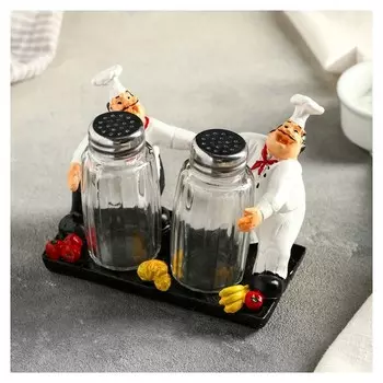 Набор для специй «Поварята», 2 шт: солонка, перечница