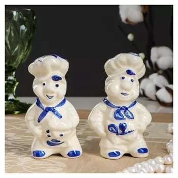 Набор для специй "Поварята", роспись, 2 предмета, 12 см