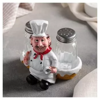 Набор для специй «Шеф-повар», 2 шт: солонка, перечница