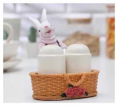 Набор для специй «Зайка», 2 шт, солонка, перечница