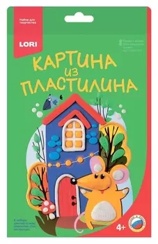Набор для творчества картина из пластилина мышка у домика, пз/пл-012