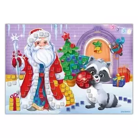 Набор для творчества. мягкая мозаика А4 «Помощники деда мороза»
