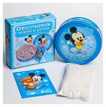 Набор для творчества "Сделай слепок ручки и ножки вашего малыша", микки маус, дисней беби