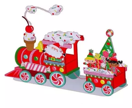 Набор для творчества - создай новогоднее украшение «Поезд деда мороза»