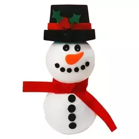 Набор для творчества - создай новогоднее украшение "Снеговик в цилиндре"