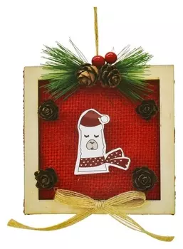 Набор для творчества - создай ёлочное украшение «Лама в квадрате»