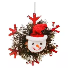 Набор для творчества - создай ёлочное украшение «Снеговичок в колпачке на снежинке»