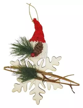 Набор для творчества - создай ёлочное украшение «Снежинка в шапочке»